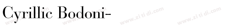 Cyrillic Bodoni字体转换